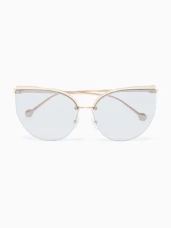 Salvatore Ferragamo Ladies GOLD Tone Cat Eye Sunglasses main image 7